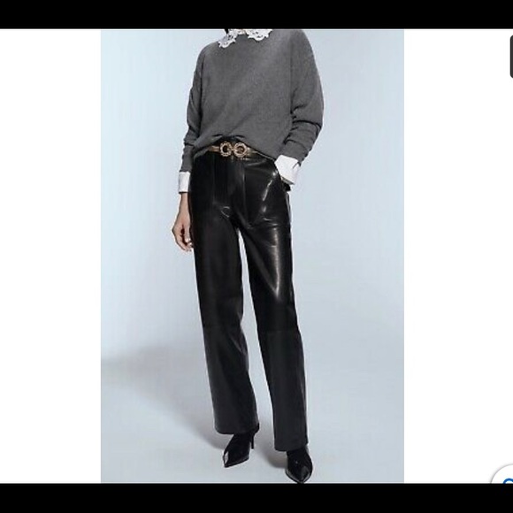 HOST PICK💗 ZARA High-Rise Leather Pants (NWT)🪄✨ - Picture 2 of 7